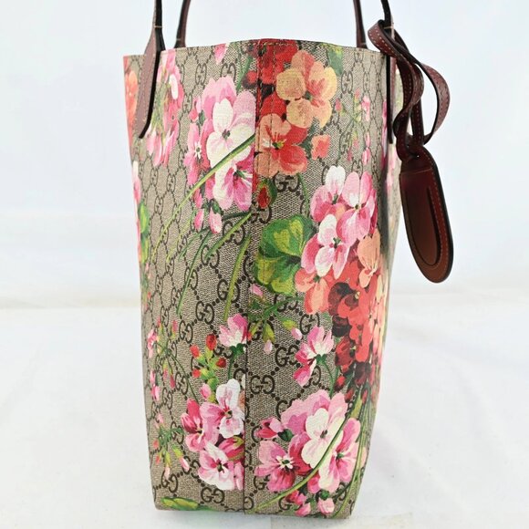GUCCI Blooms Printed GG Reversible Tote Bag bsj870-102325 - Picture 5 of 16